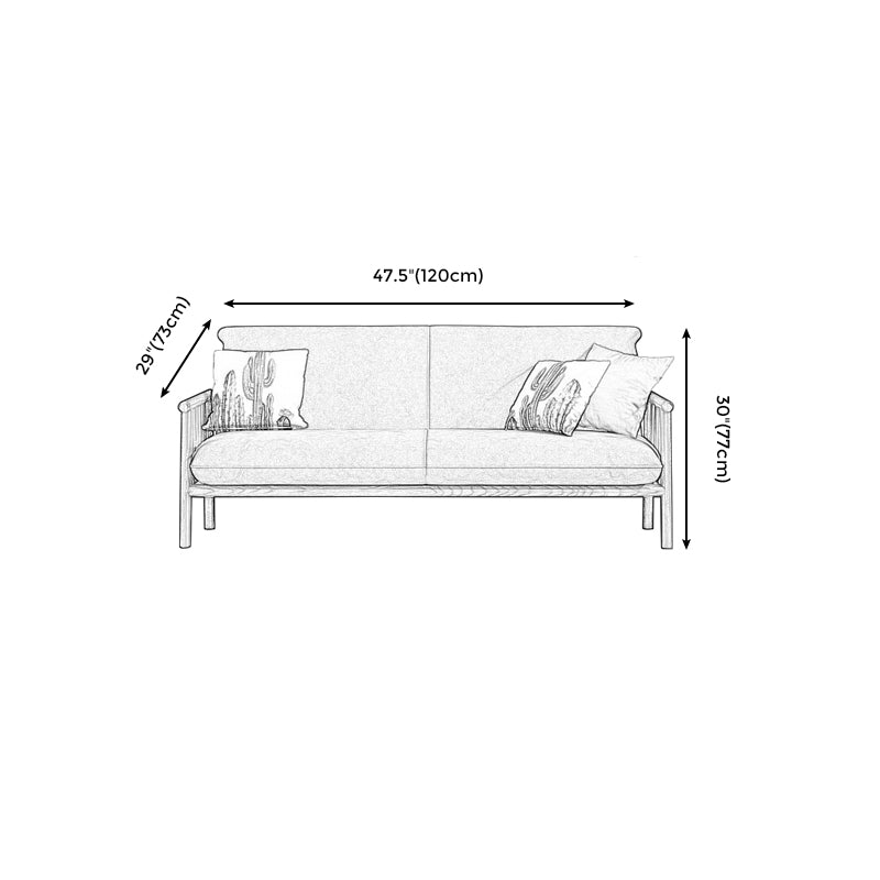 Contemporary Cushions Standard Tuxedo Arm Living Room Faux Leather Settee