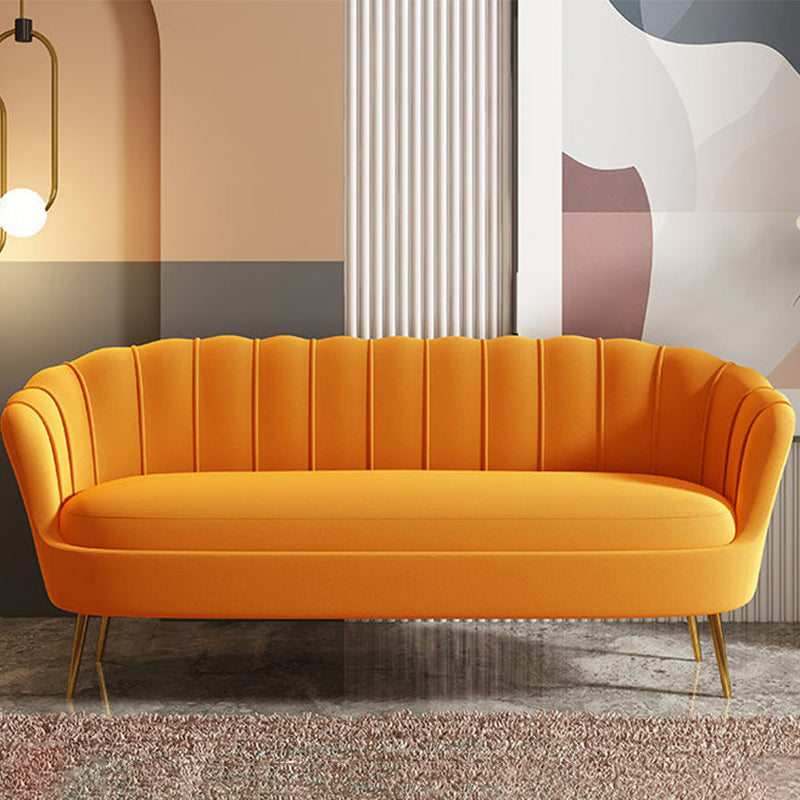 Classic Glam Sewn Pillow Back Sofa with Hair Pin Legs for Apartment