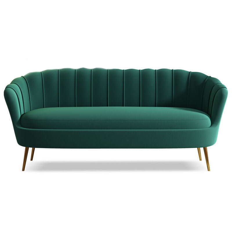 Classic Glam Sewn Pillow Back Sofa with Hair Pin Legs for Apartment