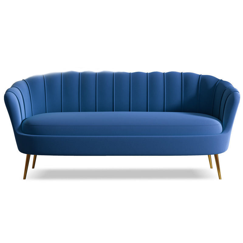 Classic Glam Sewn Pillow Back Sofa with Hair Pin Legs for Apartment