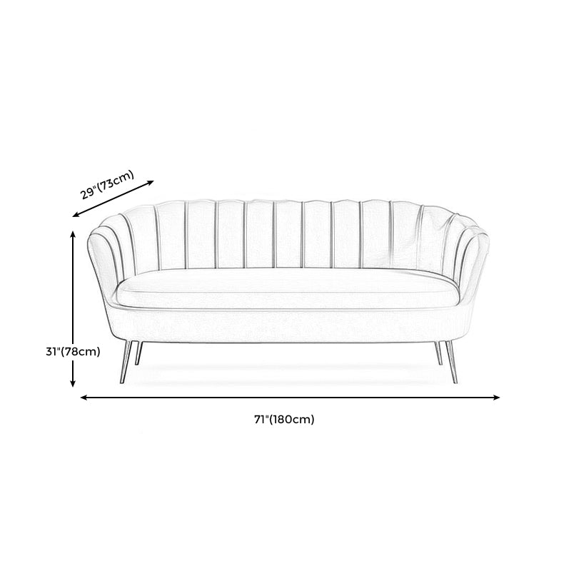 Classic Glam Sewn Pillow Back Sofa with Hair Pin Legs for Apartment