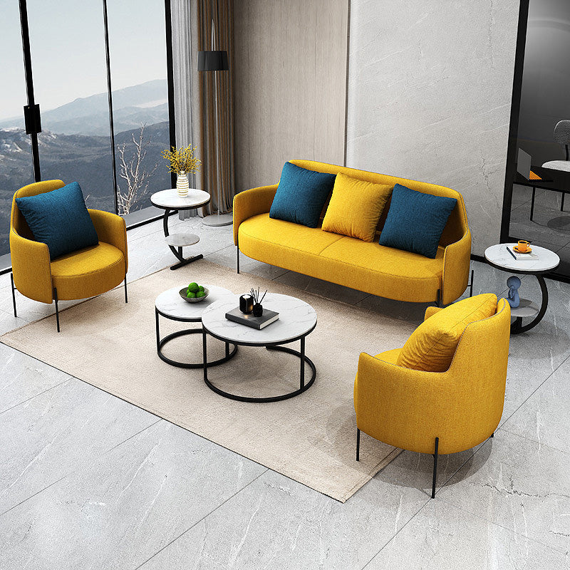 Standard Square Arm Sofa Couch Contemporary Tight Back Setee