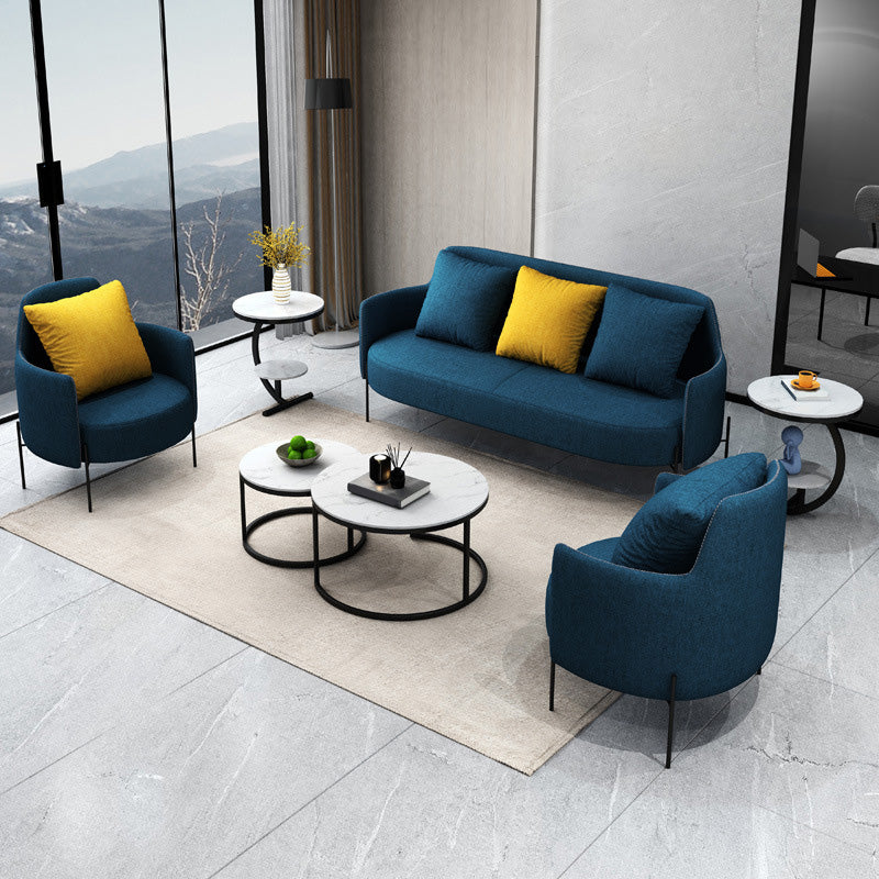 Standard Square Arm Sofa Couch Contemporary Tight Back Setee