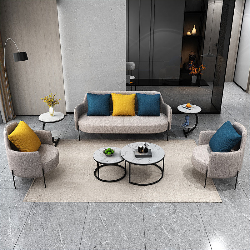 Standard Square Arm Sofa Couch Contemporary Tight Back Setee