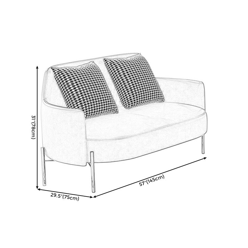 Standard Square Arm Sofa Couch Contemporary Tight Back Setee