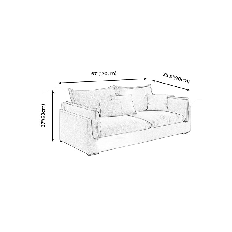 Stationary Living Room Pillow Top Arm Standard Light-grey Seating
