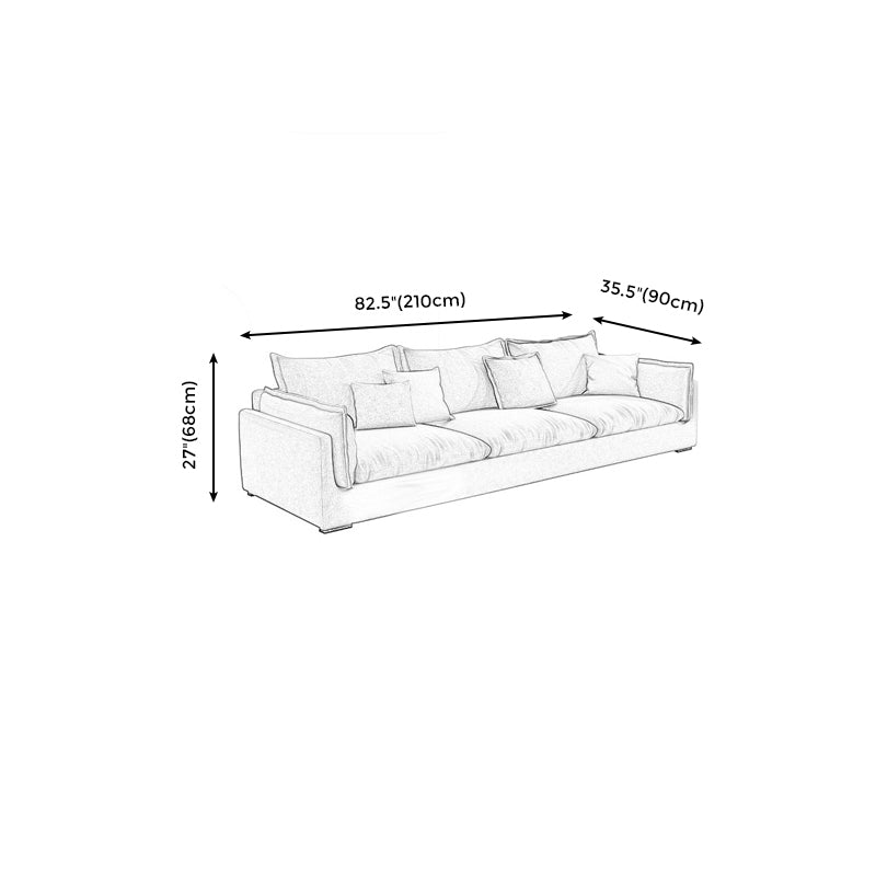 Stationary Living Room Pillow Top Arm Standard Light-grey Seating