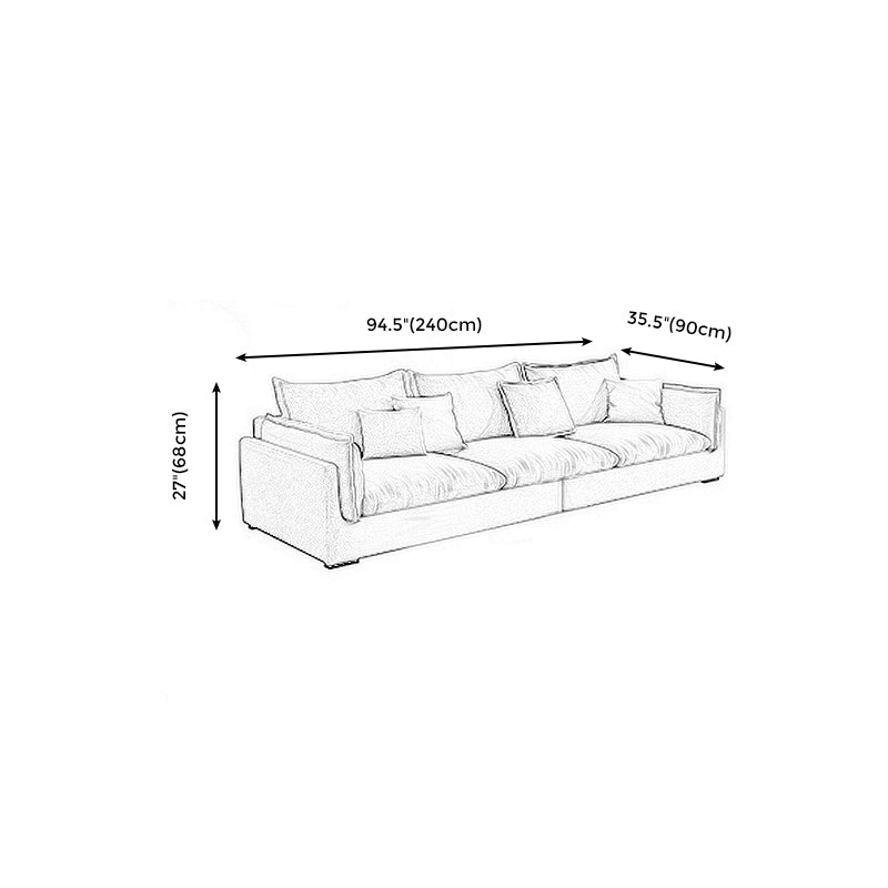 Stationary Living Room Pillow Top Arm Standard Light-grey Seating
