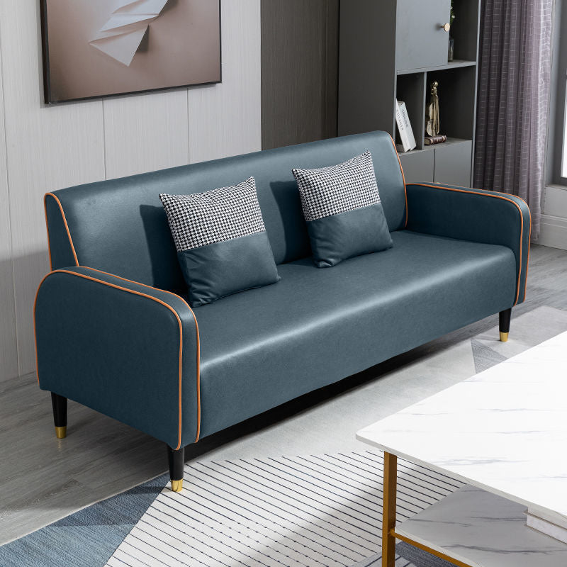 Scandinavian Square Arm Loveseat with Four Legs for Apartment 28.34"