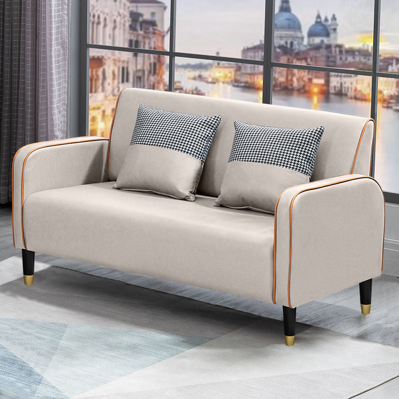 Scandinavian Square Arm Loveseat with Four Legs for Apartment 28.34"