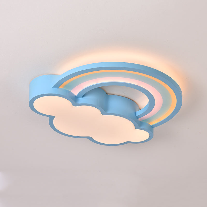 Modern Style Cloud Shape Ceiling Lighting Metal 2 Light Ceiling Light for Bedroom