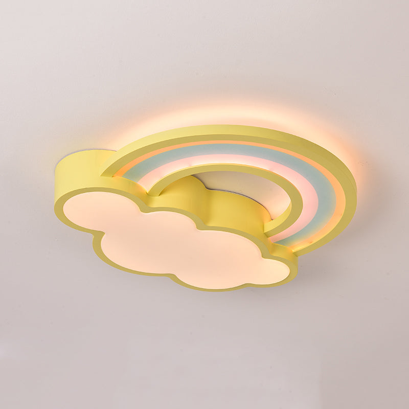 Modern Style Cloud Shape Ceiling Lighting Metal 2 Light Ceiling Light for Bedroom