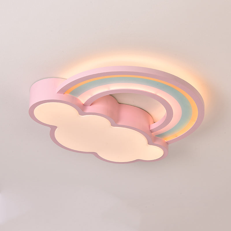 Modern Style Cloud Shape Ceiling Lighting Metal 2 Light Ceiling Light for Bedroom