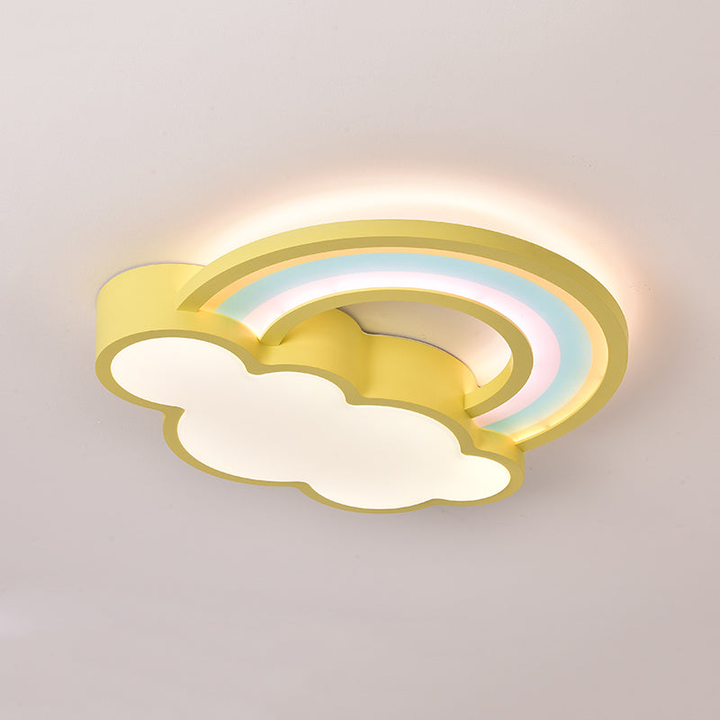 Modern Style Cloud Shape Ceiling Lighting Metal 2 Light Ceiling Light for Bedroom