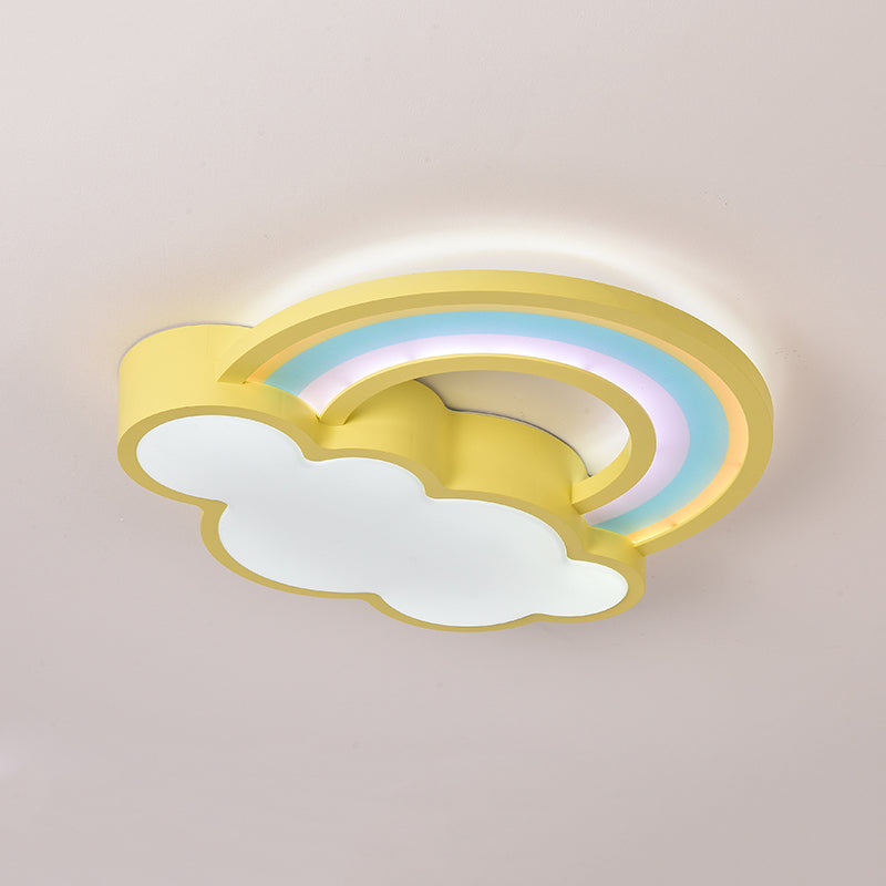 Modern Style Cloud Shape Ceiling Lighting Metal 2 Light Ceiling Light for Bedroom