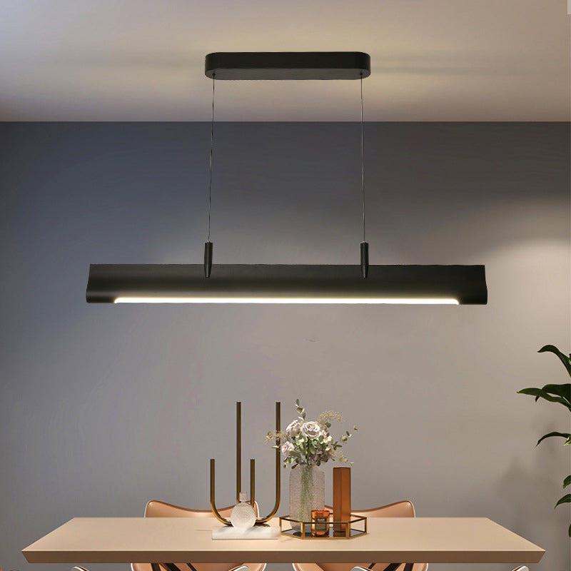 Modern Style Rectangular Shape Island Pendant Metal 1 Light Island Lighting for Bedroom