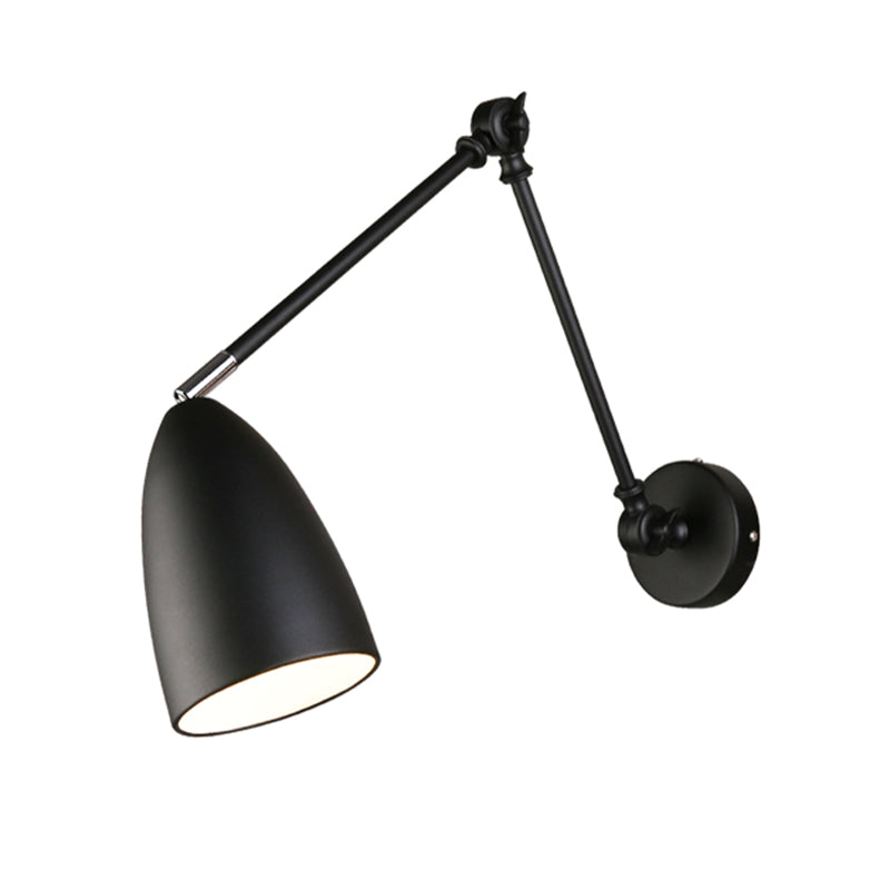 Metal Shade Wall Light Modern Single Light Adjustable Wall Sconce for Bedroom