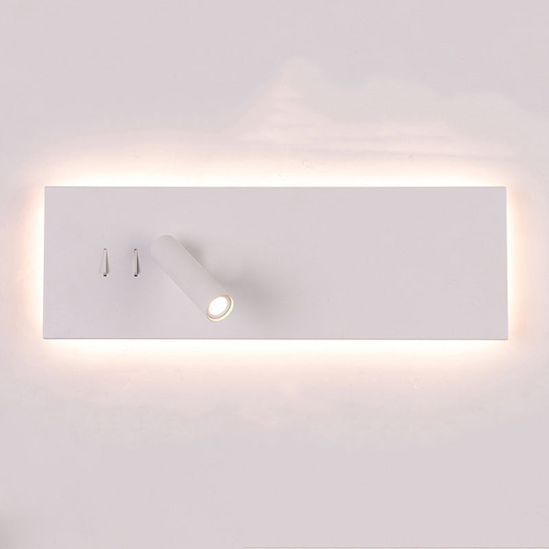 Modern Style Geometric Wall Sconces Metal 2 Lights Wall Mounted Reading Lights