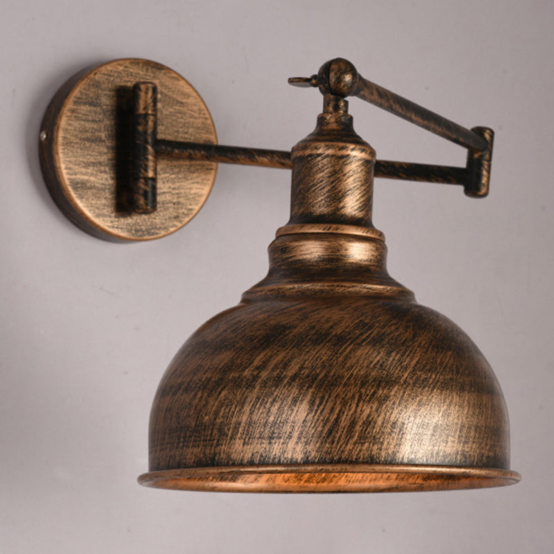1-Light Wall Sconce Industrial Style Metal Wall Lighting for Bedroom