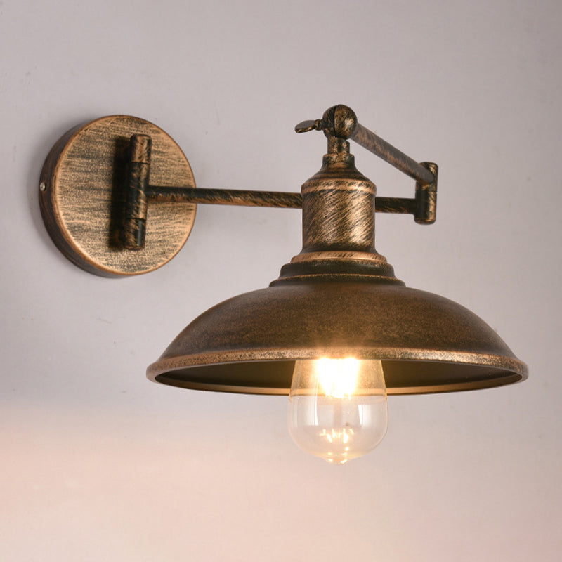 1-Light Wall Sconce Industrial Style Metal Wall Lighting for Bedroom