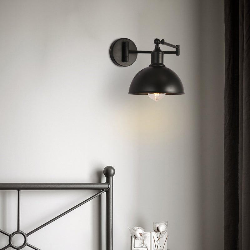 1-Light Wall Sconce Industrial Style Metal Wall Lighting for Bedroom