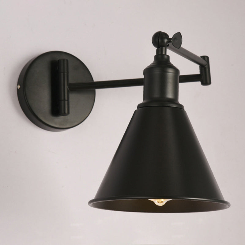 1-Light Wall Sconce Industrial Style Metal Wall Lighting for Bedroom