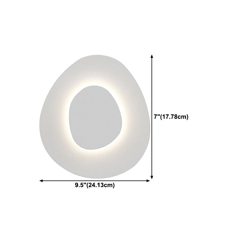 1-Light Geometric Wall Light Fixtures Modern Style Metal LED Light Fixture in White