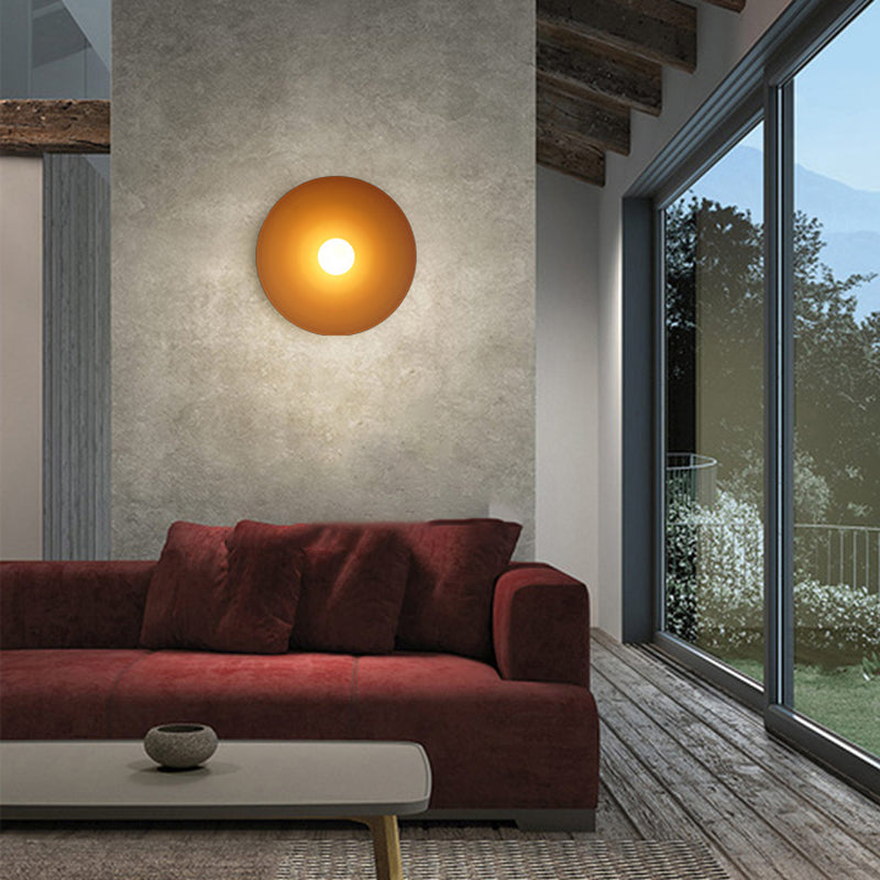 Modern Style Spherical Shape Wall Sconce Glass 1 Light Sconces for Corridor