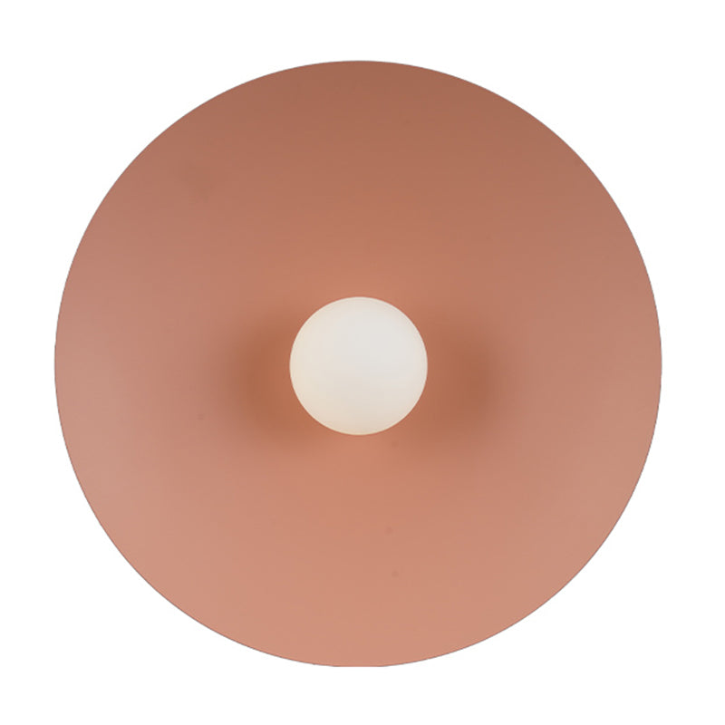 Modern Style Spherical Shape Wall Sconce Glass 1 Light Sconces for Corridor