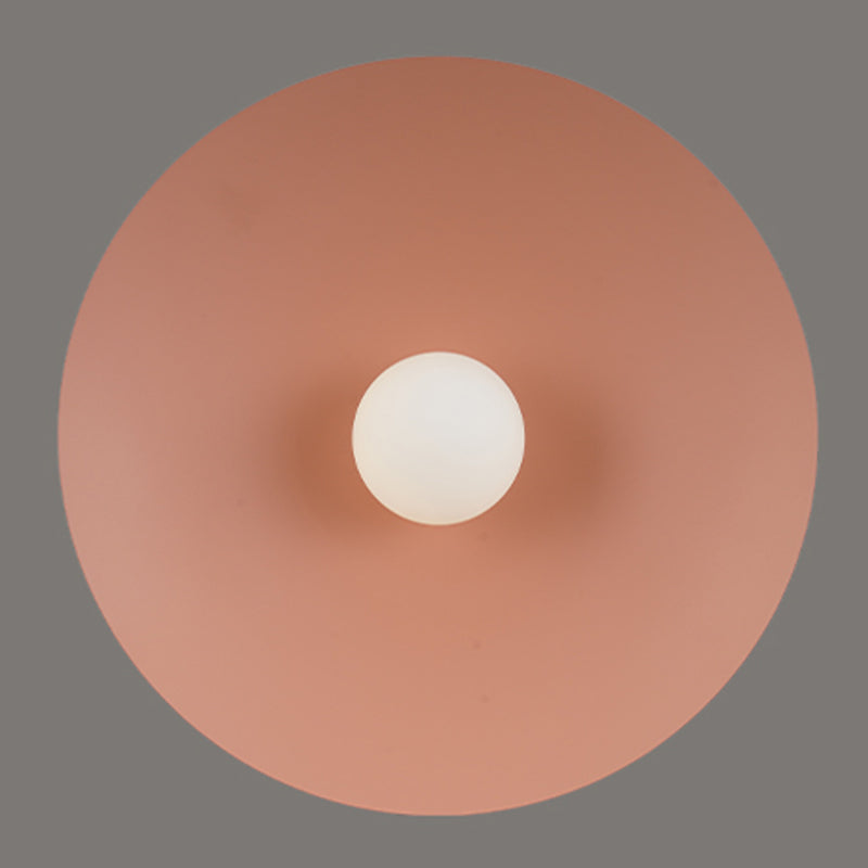 Modern Style Spherical Shape Wall Sconce Glass 1 Light Sconces for Corridor