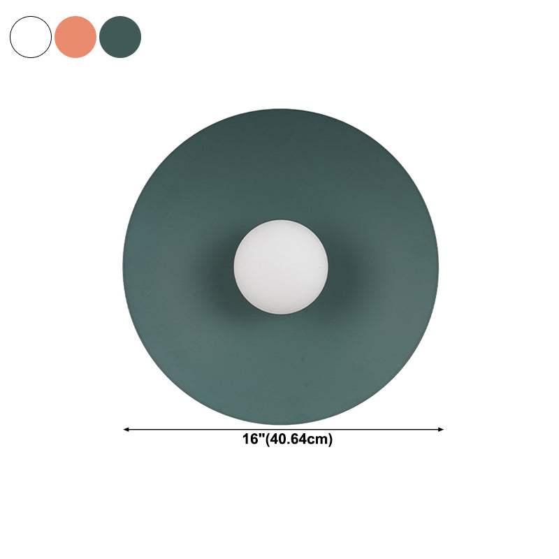 Modern Style Spherical Shape Wall Sconce Glass 1 Light Sconces for Corridor