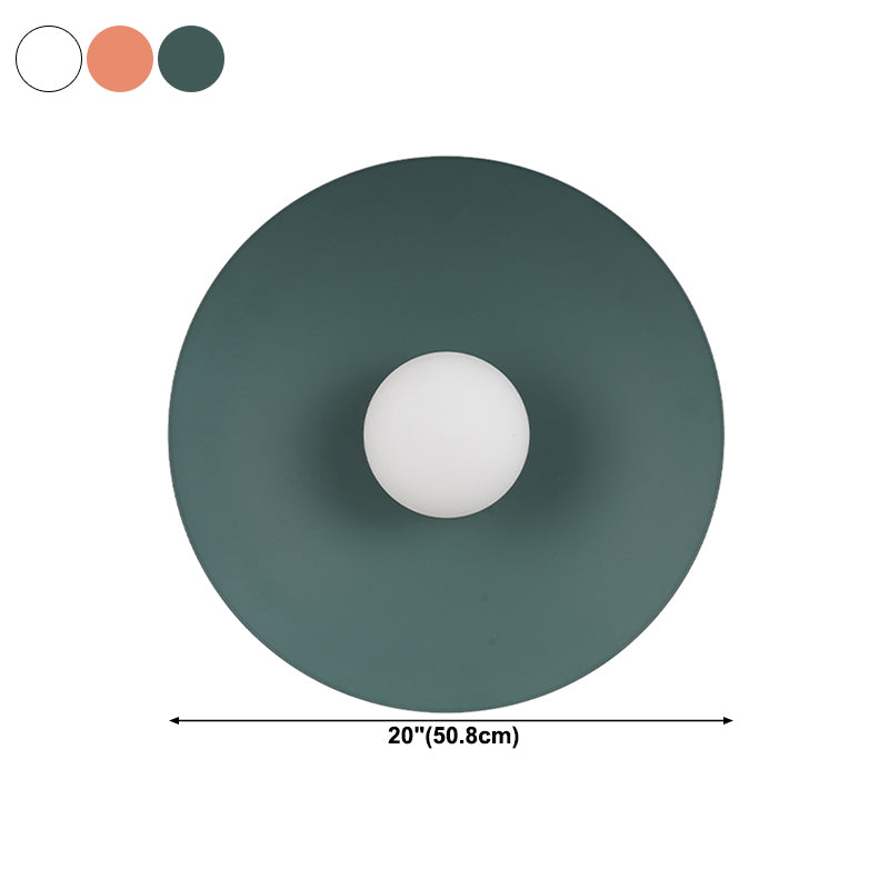 Modern Style Spherical Shape Wall Sconce Glass 1 Light Sconces for Corridor