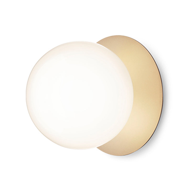 Modern Style Spherical Shape Wall Sconce Glass 1 Light Sconces for Living Room