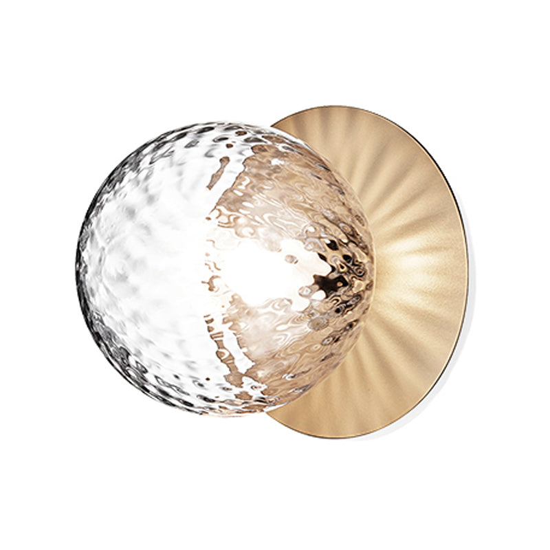 Modern Style Spherical Shape Wall Sconce Glass 1 Light Sconces for Living Room