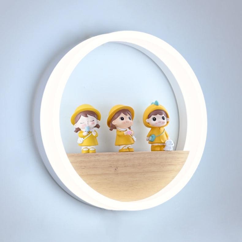 Wood Wall Sconce Contemporary Style Wall Lamp Sconces Metal for Bedroom