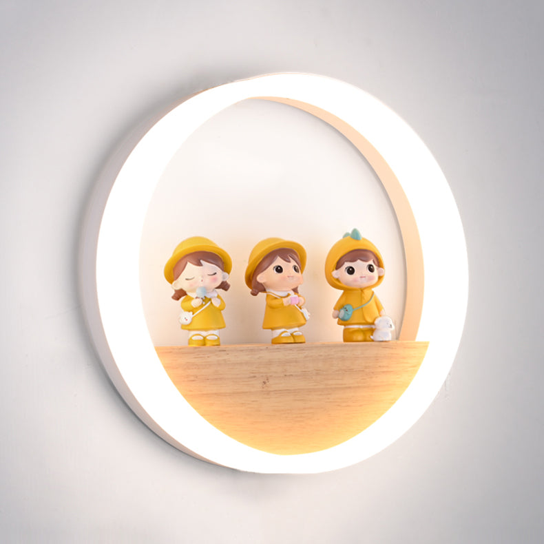 Wood Wall Sconce Contemporary Style Wall Lamp Sconces Metal for Bedroom