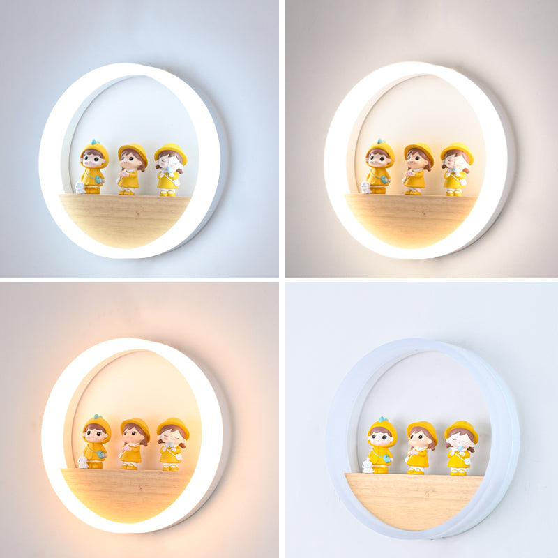 Wood Wall Sconce Contemporary Style Wall Lamp Sconces Metal for Bedroom