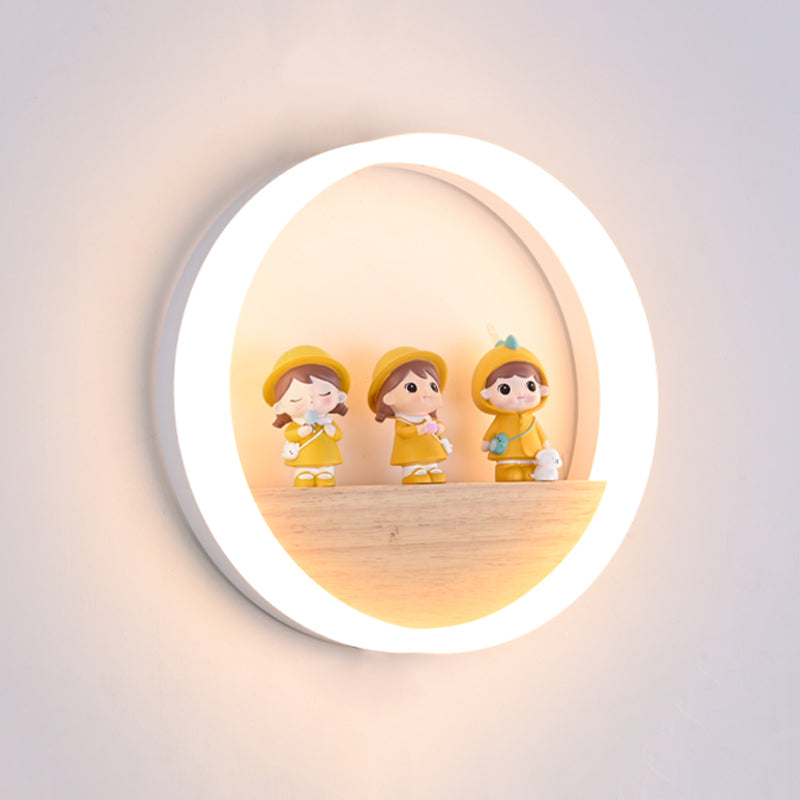 Wood Wall Sconce Contemporary Style Wall Lamp Sconces Metal for Bedroom