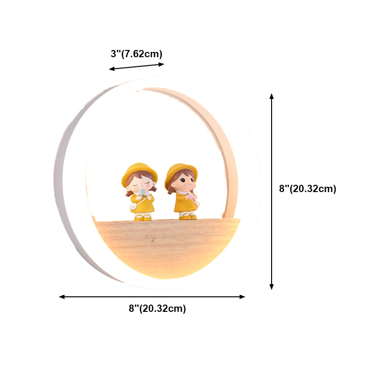 Wood Wall Sconce Contemporary Style Wall Lamp Sconces Metal for Bedroom