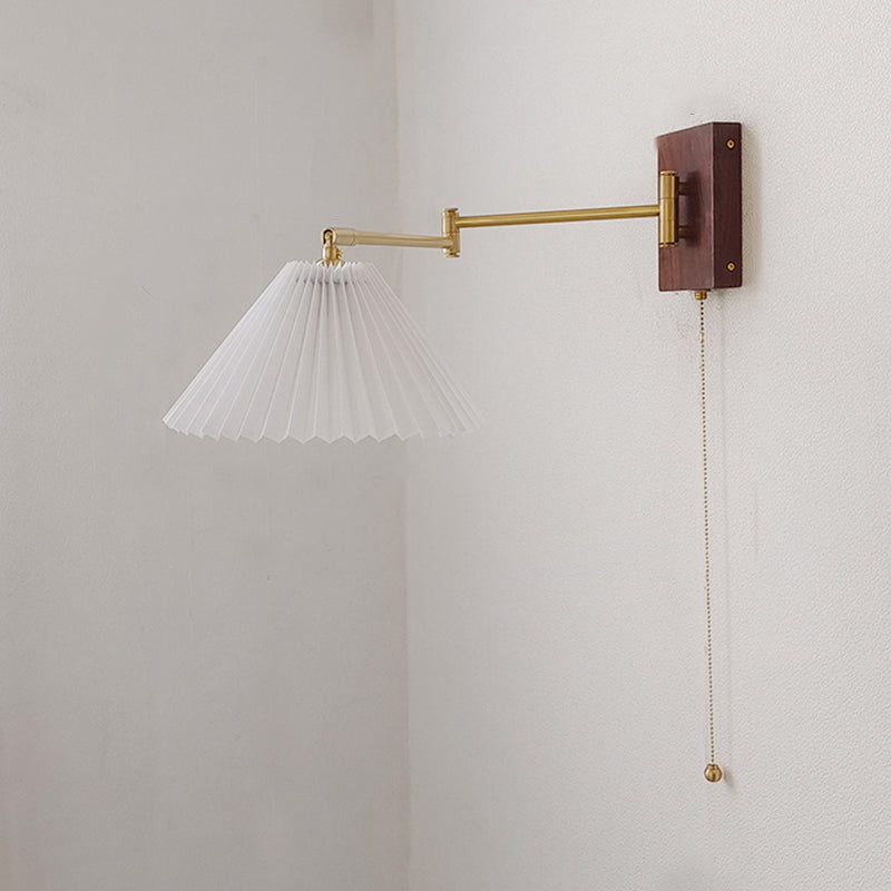 Adjustable Wooden Wall Mount Light Modern 1-Light Wall Light for Living Room