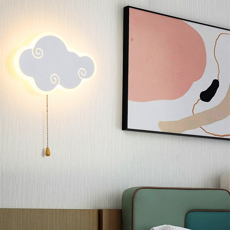 Modern LED Wall Mount Light 1-Light Wall Light with Acrylic Shade for Living Room