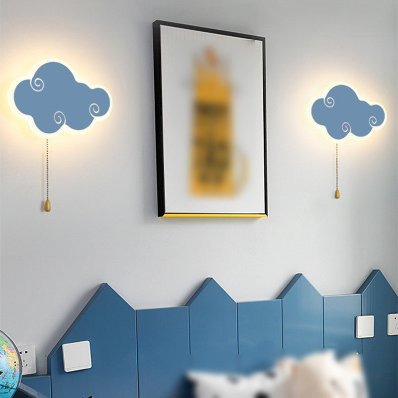 Modern LED Wall Mount Light 1-Light Wall Light with Acrylic Shade for Living Room