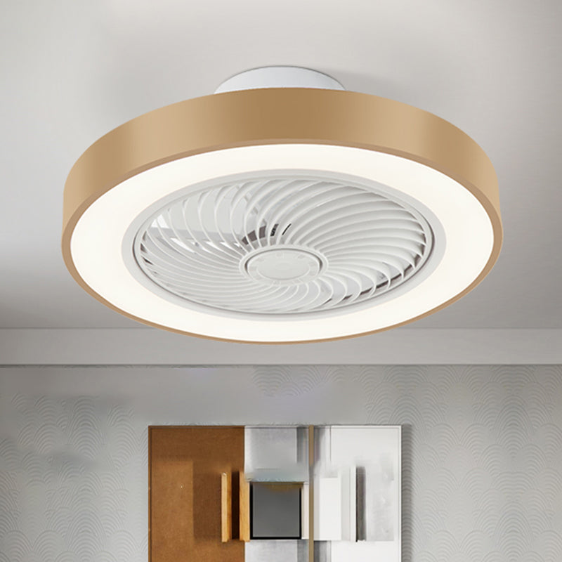 1-Light Ceiling Fan Lighting Modern Style Metal Ceiling Fan Lighting for Living Room