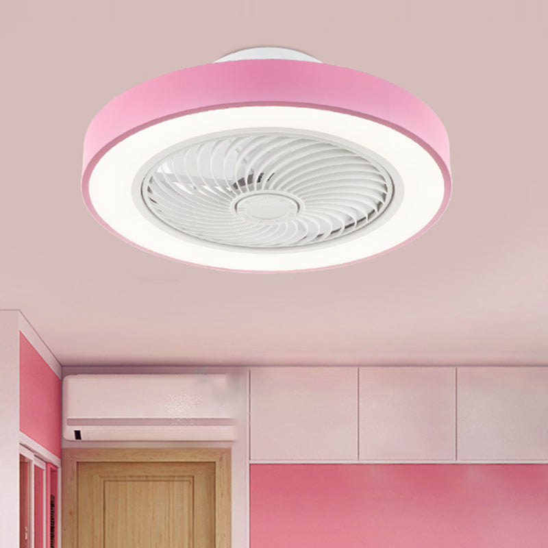 1-Light Ceiling Fan Lighting Modern Style Metal Ceiling Fan Lighting for Living Room