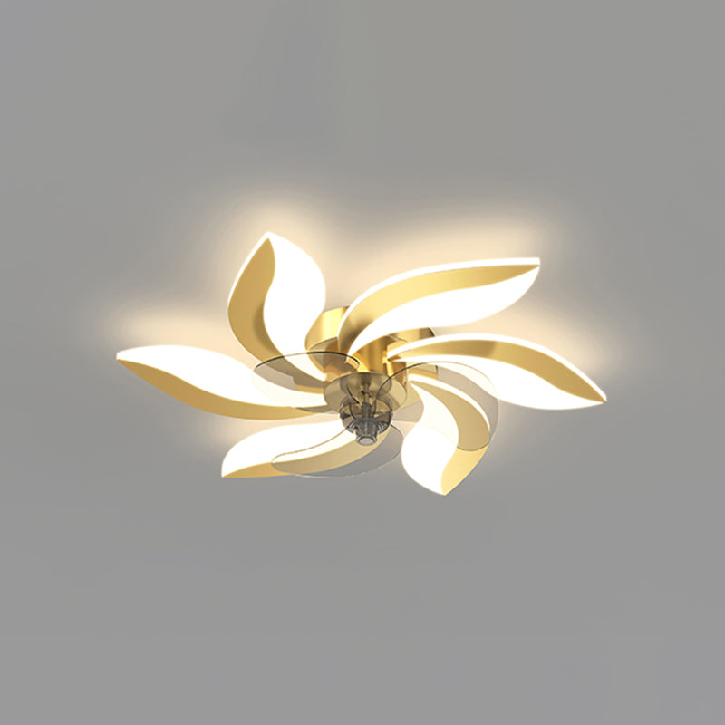 Metal Geometric Fan Ceiling Lighting Modern Style Multi-Light Flush Mount Lamp