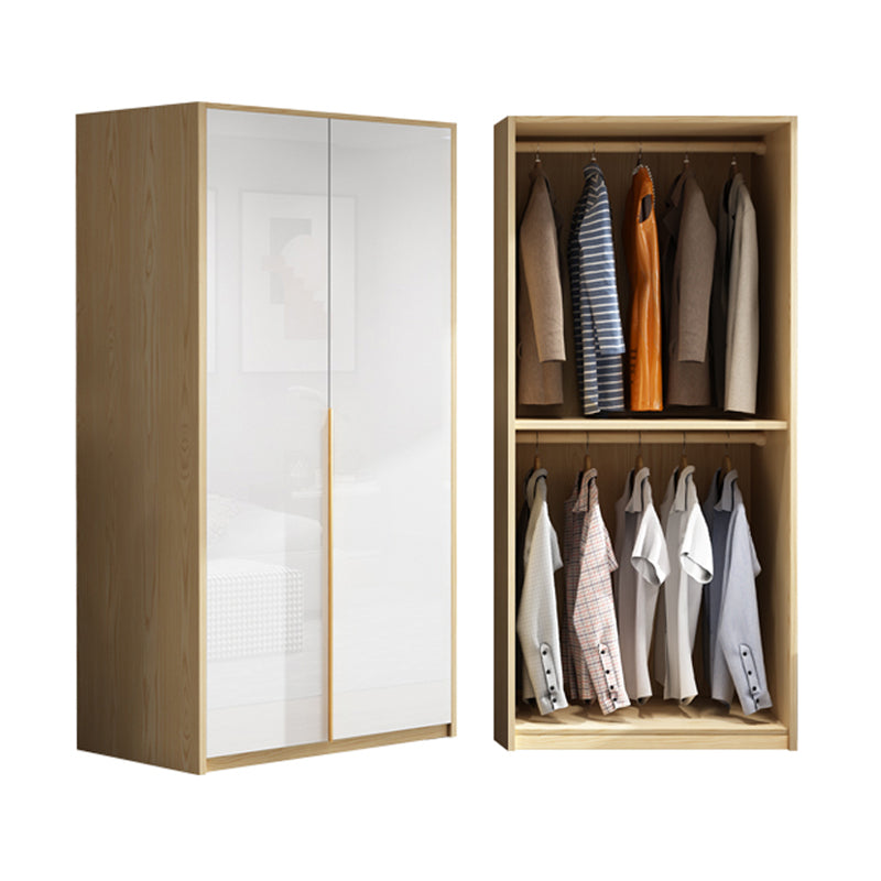 Contemporary Storage Cabinet Engineered Wood Wardrobe Armoire