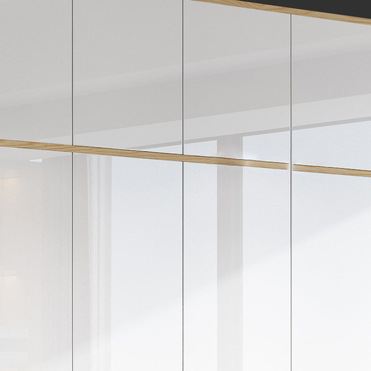 Contemporary Storage Cabinet Engineered Wood Wardrobe Armoire