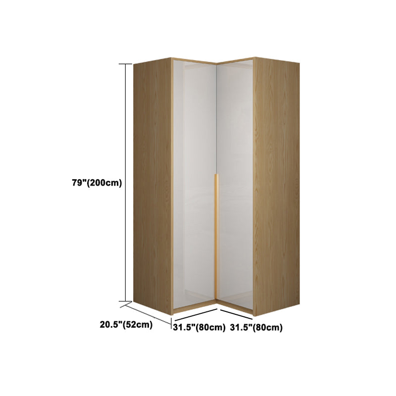 Contemporary Storage Cabinet Engineered Wood Wardrobe Armoire