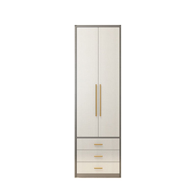 Contemporary Storage Cabinet Hinged Wardrobe Cabinet with Self Close Drawers