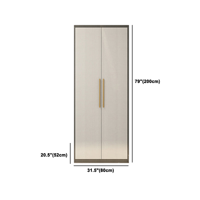 Contemporary Storage Cabinet Hinged Wardrobe Cabinet with Self Close Drawers